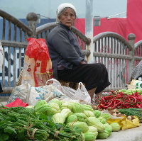 Woman Selling Produce